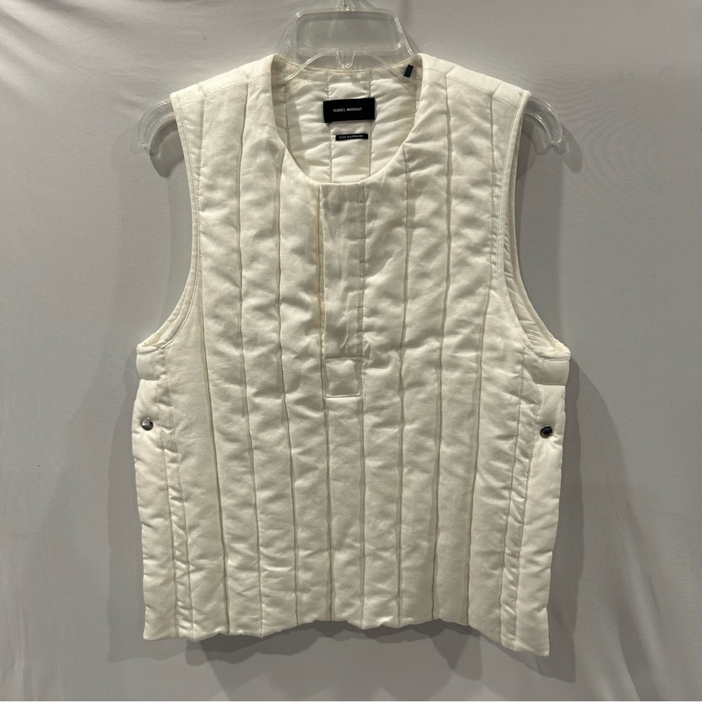 Isabel Marant Off-White Quilted Sleeveless Vest